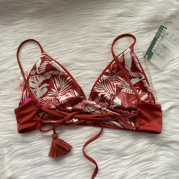 Maaji Saffron Mirage Long Line Triangle Bikini Top - Picture 6 of 11